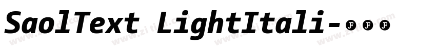 SaolText LightItali字体转换